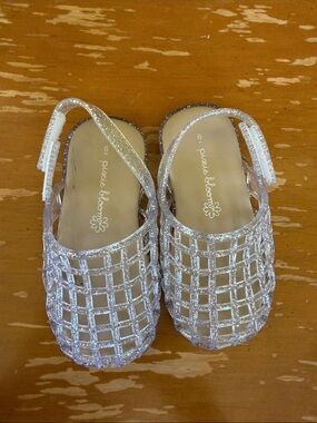 Girls' Glitter Clear cage Jelly Sandals - Silver/Clear